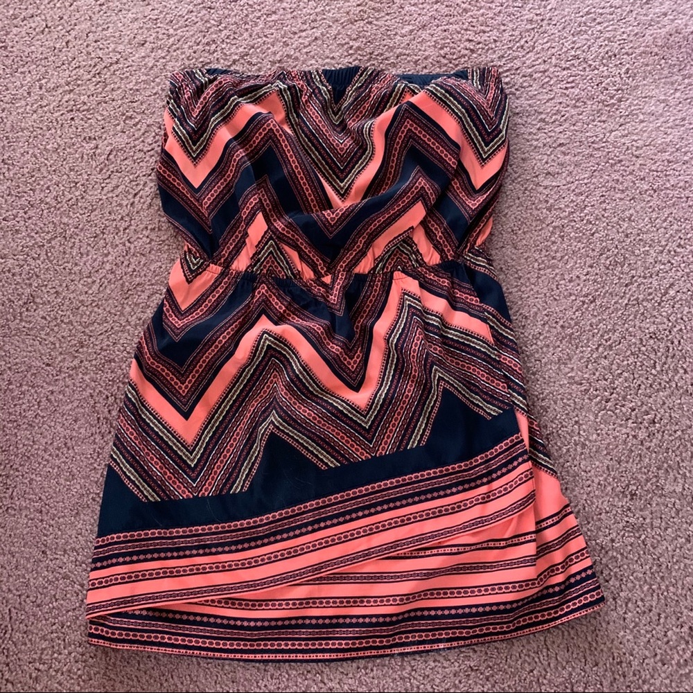 Strapless Faux Wrap Dress